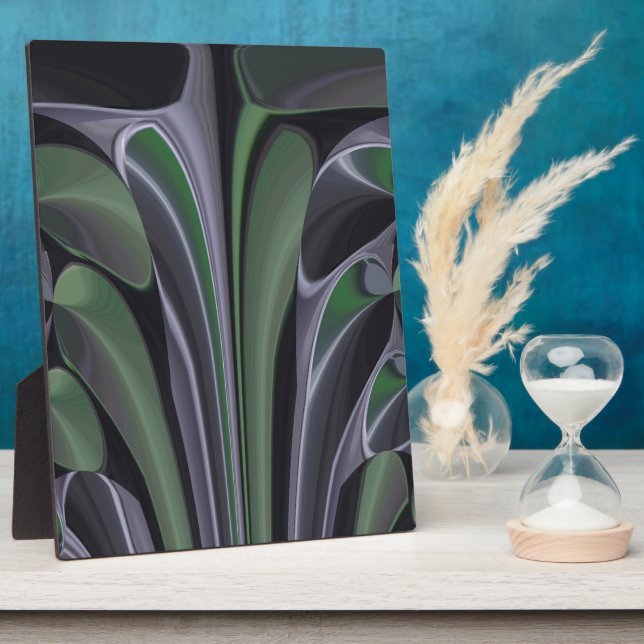 Beautiful Amazing Green Aurora Texture Art Design Plaque (Side)