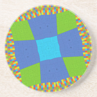 Beautiful Amazing Green Blue Cyan Art Print Design Coaster