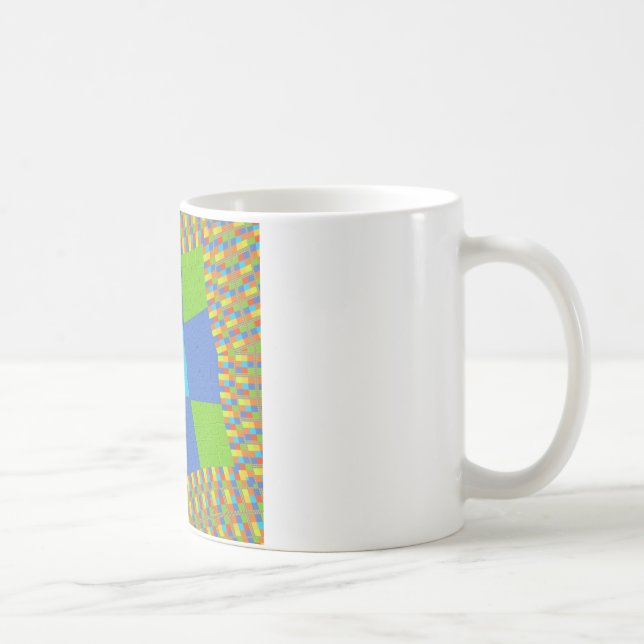 Beautiful Amazing Green Blue Cyan Art Print Design Coffee Mug (Right)