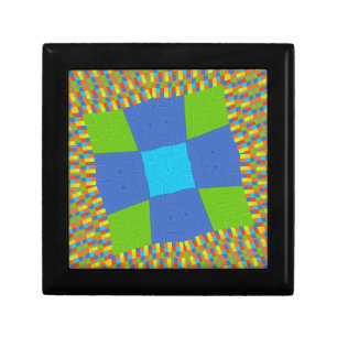 Beautiful Amazing Green Blue Cyan Art Print Design Gift Box