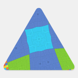 Beautiful Amazing Green Blue Cyan Art Print Design Triangle Sticker