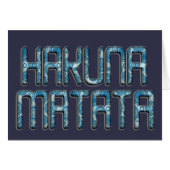 Beautiful amazing Hakuna Matata Swahili Text Quote (Front Horizontal)