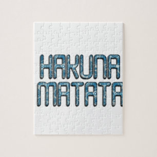 Beautiful amazing Hakuna Matata Swahili Text Quote Jigsaw Puzzle