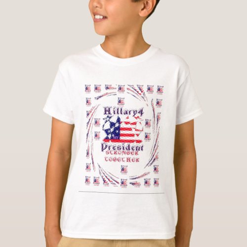 Beautiful Amazing Hillary USA Election Flag Color T_Shirt