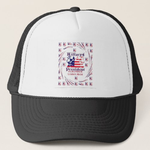 Beautiful Amazing Hillary USA Election Flag Color Trucker Hat