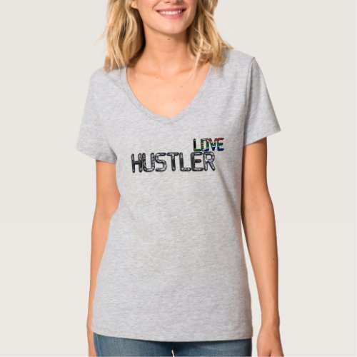 Beautiful amazing Hustler black red green 3D art T_Shirt