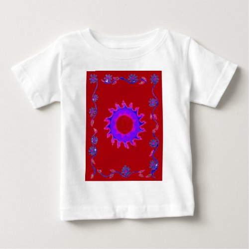 Beautiful amazing India Motif Mendi Art Design Baby T_Shirt