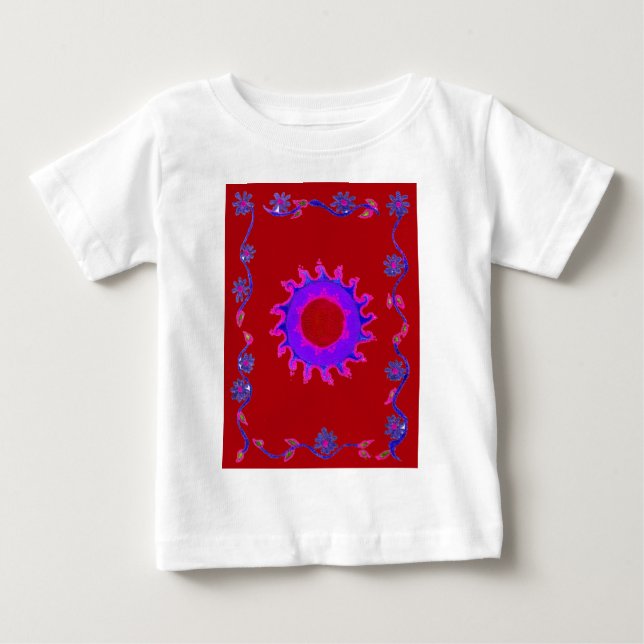 Beautiful amazing India Motif Mendi Art Design Baby T-Shirt (Front)