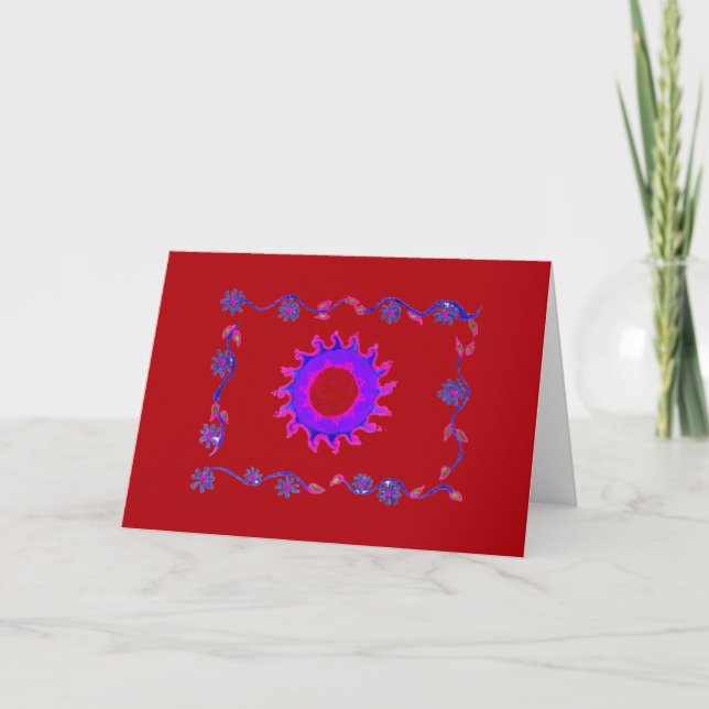 Beautiful amazing India Motif Mendi Art Design Card (Front)