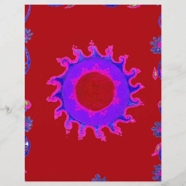 Beautiful amazing India Motif Mendi Art Design Letterhead (Front)