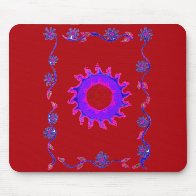 Beautiful amazing India Motif Mendi Art Design Mouse Pad (Front)