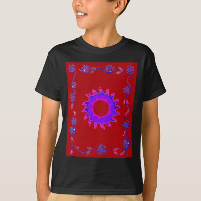 Beautiful amazing India Motif Mendi Art Design T-Shirt (Front)