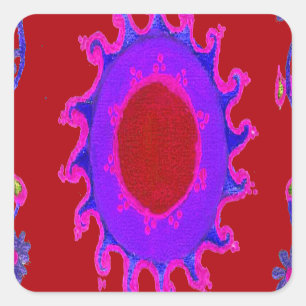 Beautiful Amazing Indian Motif Mehndi Maroon Art. Sticker