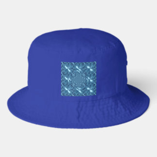 Beautiful Amazing Iridescent Blue Kaleidoscope Art Bucket Hat
