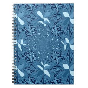 Beautiful Amazing Iridescent Blue Kaleidoscope Art Notebook
