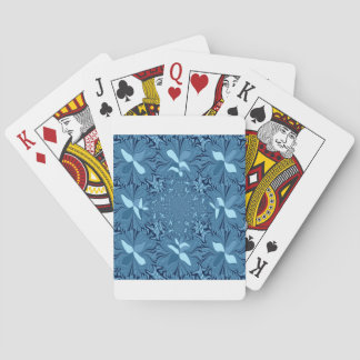 Beautiful Amazing Iridescent Blue Kaleidoscope Art Poker Cards