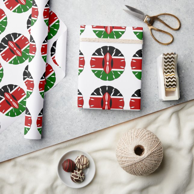 Beautiful amazing Jambo Kenya Flag Wrapping Paper (Crafts)