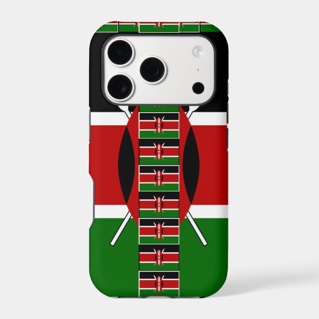 Beautiful amazing  Kenya Seamless Flags border art Case-Mate iPhone Case (Back)