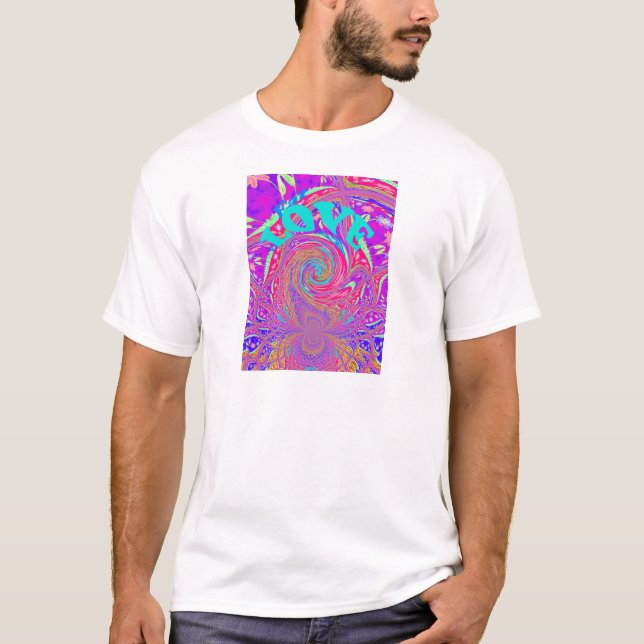 Beautiful Amazing Love Whirl Text Art Print Design T-Shirt (Front)