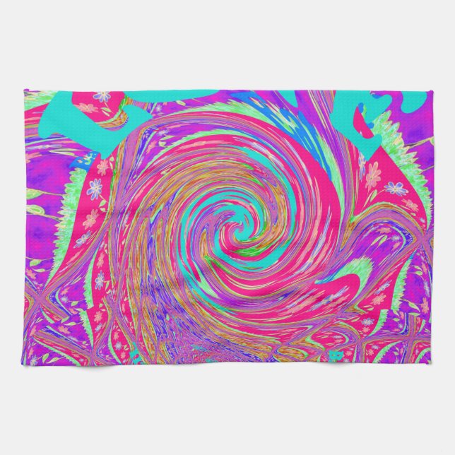 Beautiful Amazing Love Whirl Text Art Print Design Towel (Horizontal)