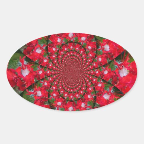 Beautiful amazing Lovely Alien Crimson Art Design  Oval Sticker