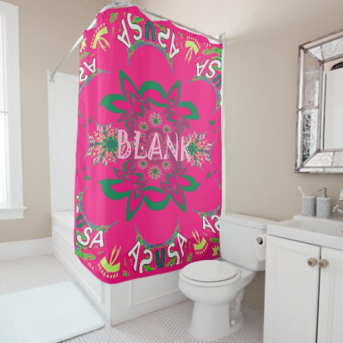 Beautiful Amazing Lovely Blank Feminine pink color Shower Curtain