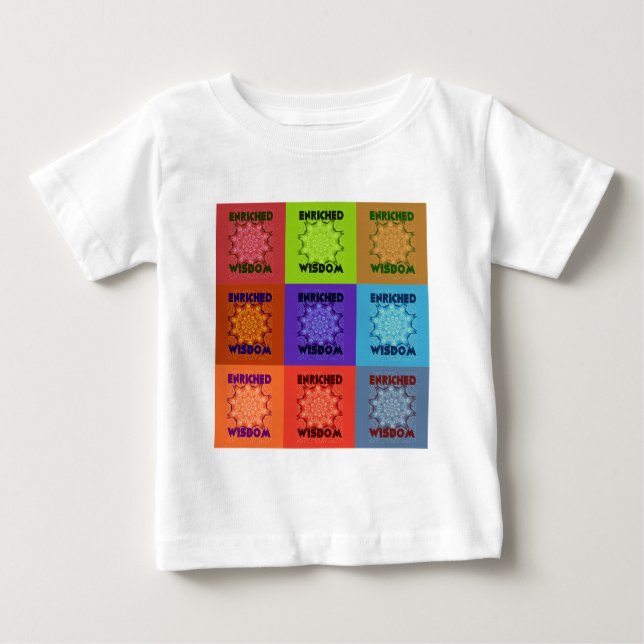 Beautiful Amazing  Lovely Pop Art Print: Enriched  Baby T-Shirt (Front)