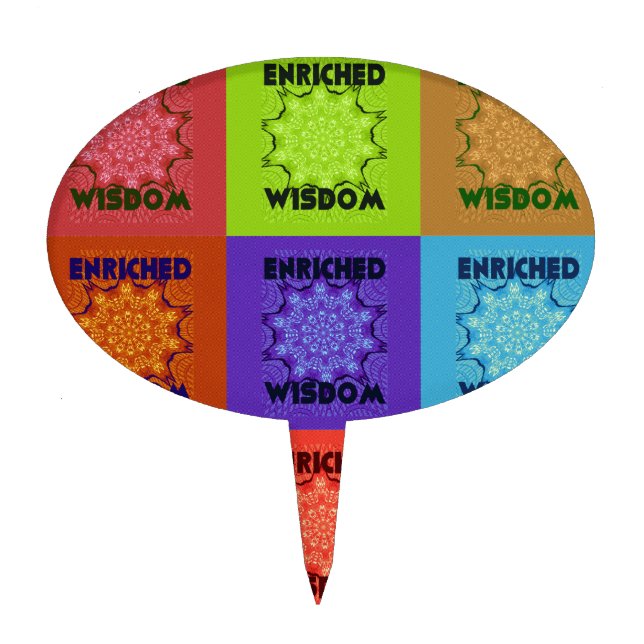 Beautiful Amazing  Lovely Pop Art Print: Enriched  Cake Topper (Front)