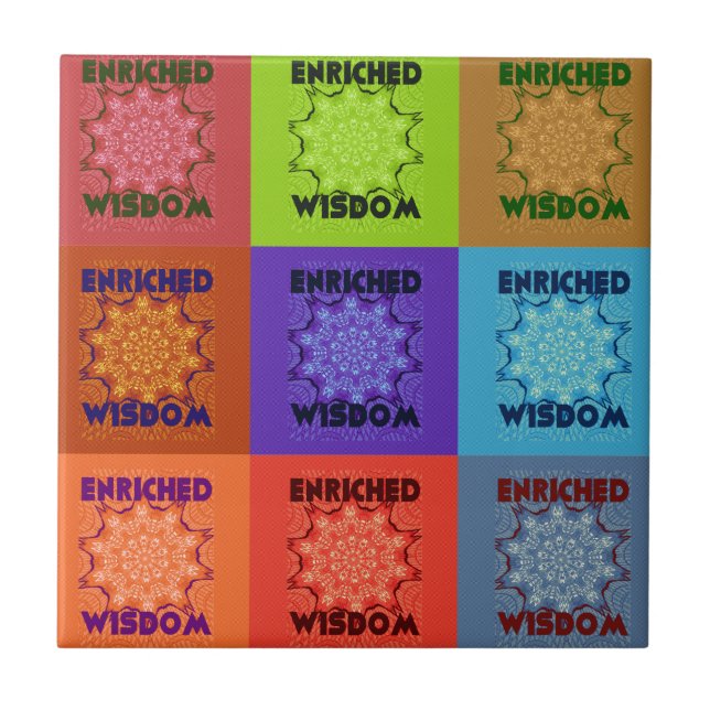 Beautiful Amazing  Lovely Pop Art Print: Enriched  Ceramic Tile (Front)