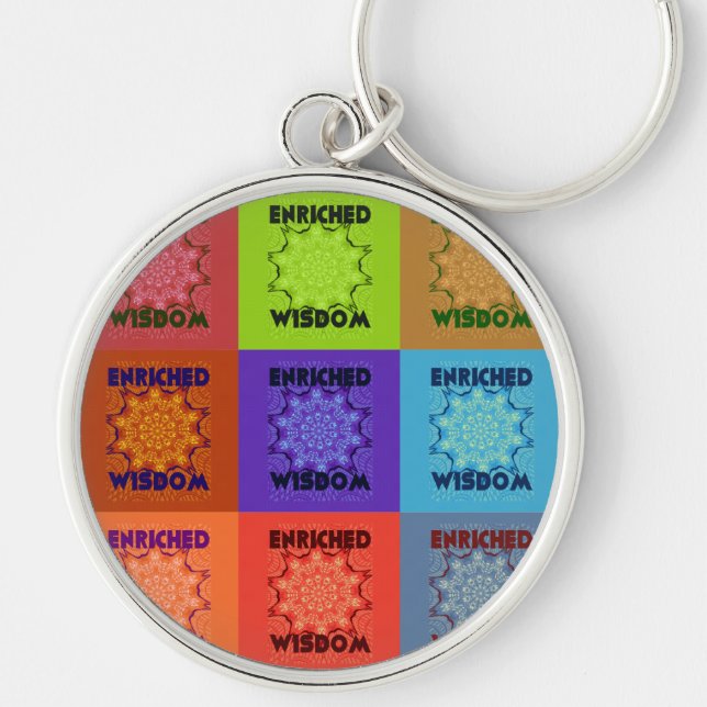 Beautiful Amazing  Lovely Pop Art Print: Enriched  Keychain (Front)