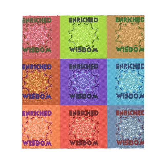 Beautiful Amazing  Lovely Pop Art Print: Enriched  Notepad (Front)