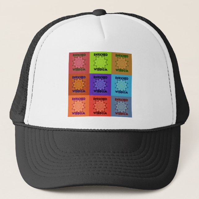 Beautiful Amazing  Lovely Pop Art Print: Enriched  Trucker Hat (Front)