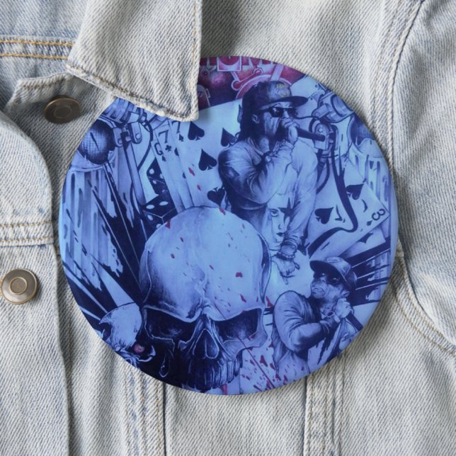 Beautiful amazing online Skeezers artistic pattern Button (In Situ)