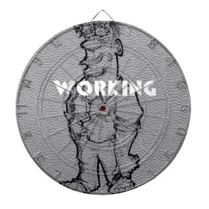 Beautiful Amazing  Pencil Sketch: Working Overtime Dartboard