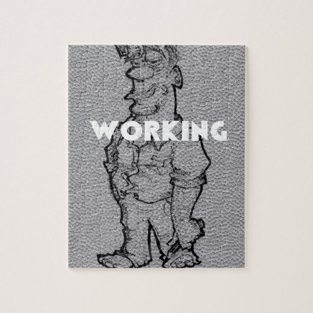 Beautiful Amazing  Pencil Sketch: Working Overtime Jigsaw Puzzle (Vertical)