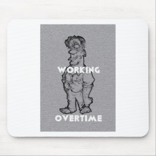 Beautiful Amazing Pencil Sketch: Working Overtime Mouse Pad