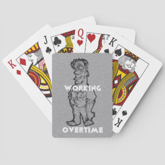 Beautiful Amazing  Pencil Sketch: Working Overtime Poker Cards