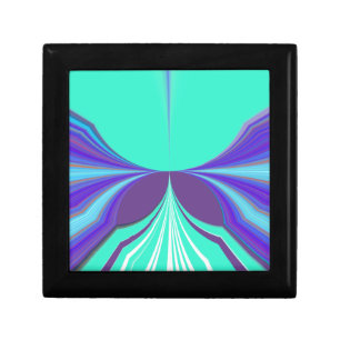 Beautiful amazing Purple Cyan motif Pattern Design Gift Box