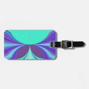 Beautiful amazing Purple Cyan motif Pattern Design Luggage Tag