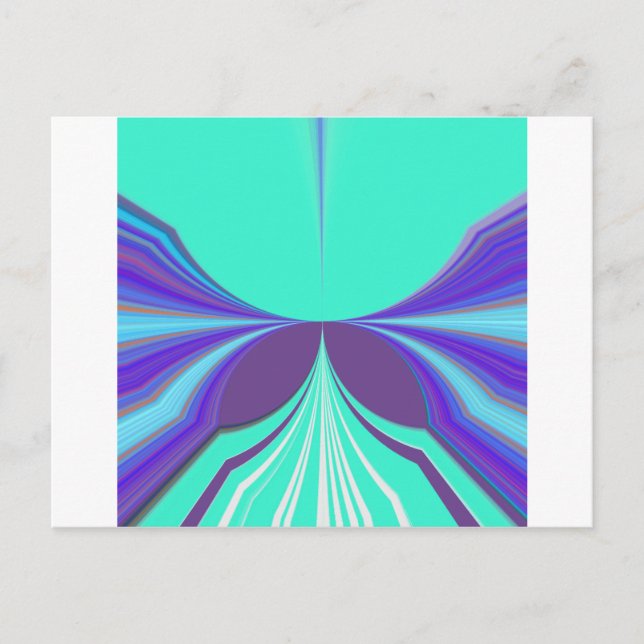 Beautiful amazing Purple Cyan motif Pattern Design Postcard (Front)
