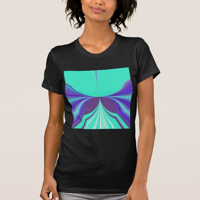Beautiful amazing Purple Cyan motif Pattern Design T-Shirt (Front)