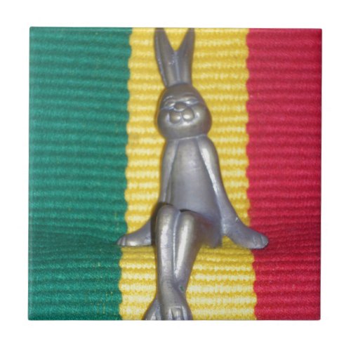 Beautiful amazing Rabbit  Rasta Oasis Metal Bunny Ceramic Tile