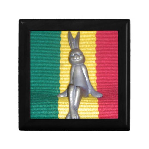 Beautiful amazing Rabbit  Rasta Oasis Metal Bunny Keepsake Box