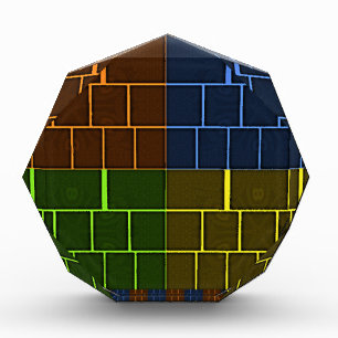 Beautiful Amazing Rainbow Color Geometrical Design Acrylic Award