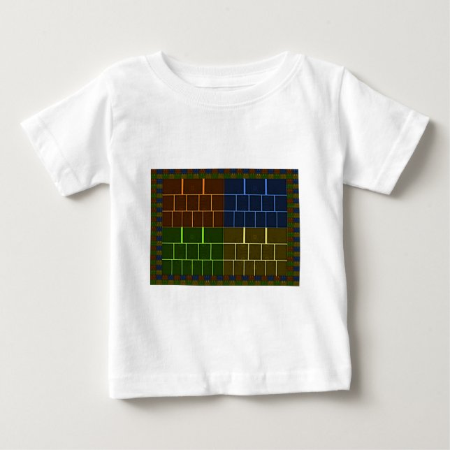 Beautiful Amazing Rainbow Color Geometrical Design Baby T-Shirt (Front)