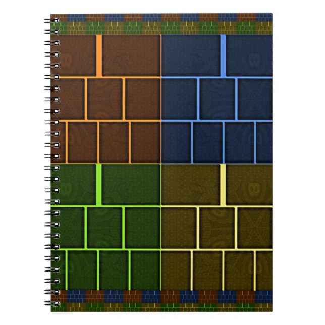 Beautiful Amazing Rainbow Color Geometrical Design Notebook (Front)