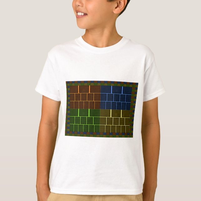 Beautiful Amazing Rainbow Color Geometrical Design T-Shirt (Front)