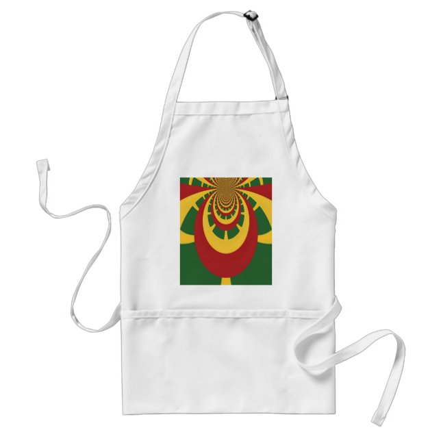 Beautiful Amazing Rasta Colors Art Print Adult Apron (Front)