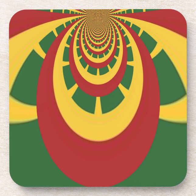 Beautiful Amazing Rasta Colors Art Print Beverage Coaster (Front)