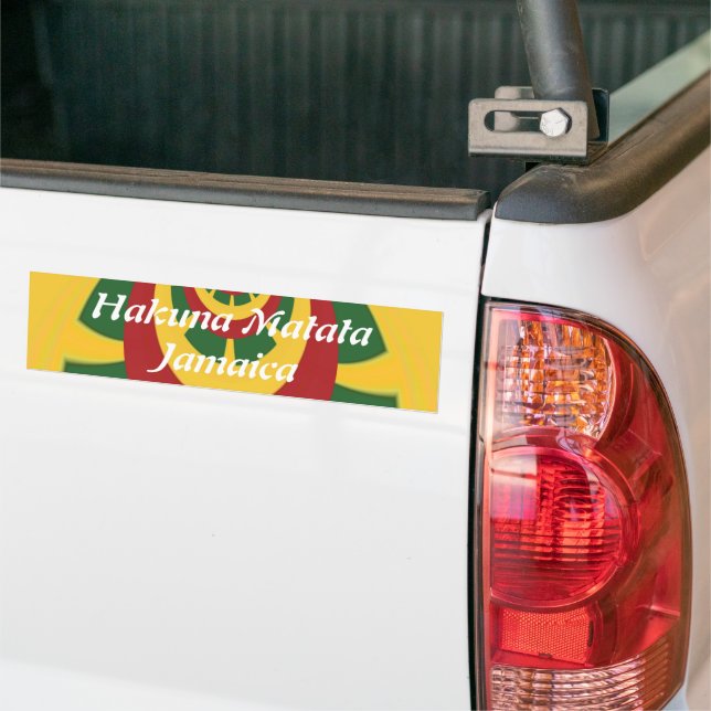 Beautiful Amazing Rasta Colors Art Print Bumper Sticker (On Truck)